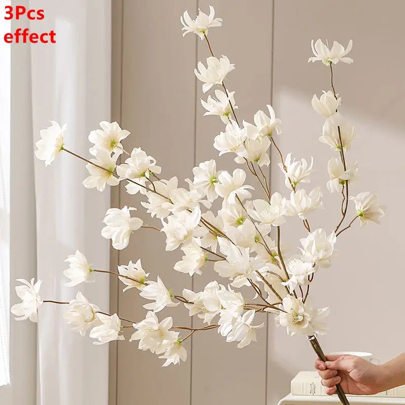 1/3Pcs Sakura Artificial Flowers Bouquet for Garden Party Wedding Marriage Decor Home Room Decor Fake Flowers Vase Ornaments