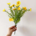 38CM Realistic 15-Head Daisy Chrysanthemum Artificial Flower Bouquet for Home Decor and Wedding Photography Props