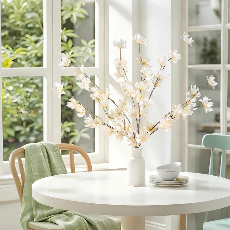 1/3Pcs Sakura Artificial Flowers Bouquet for Garden Party Wedding Marriage Decor Home Room Decor Fake Flowers Vase Ornaments