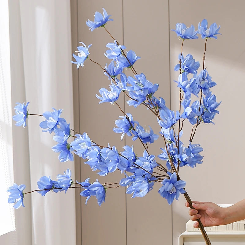 1/3Pcs Sakura Artificial Flowers Bouquet for Garden Party Wedding Marriage Decor Home Room Decor Fake Flowers Vase Ornaments