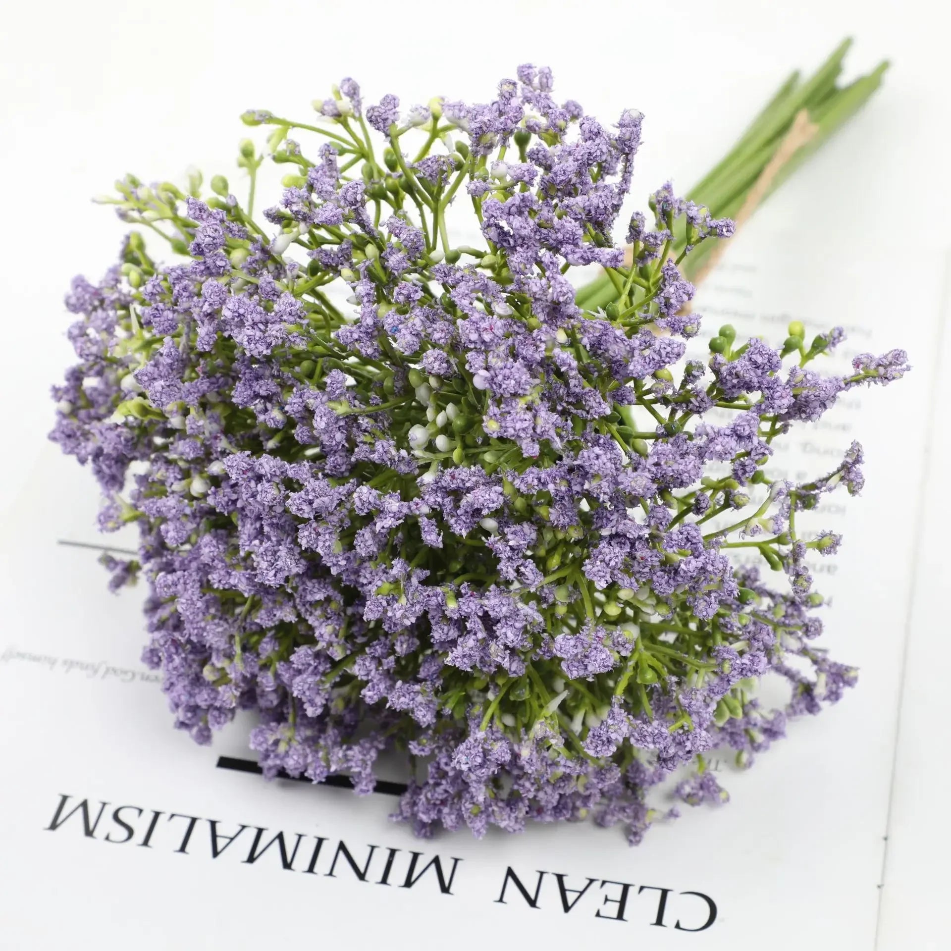 12PCS/set Artificial Gypsophila Flower Wedding Bride Holding Flowers Feeling Gypsophila Bunch Fake Flower Bouquet