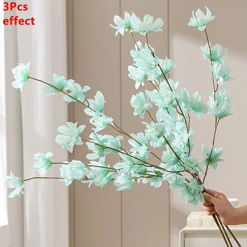 1/3Pcs Sakura Artificial Flowers Bouquet for Garden Party Wedding Marriage Decor Home Room Decor Fake Flowers Vase Ornaments