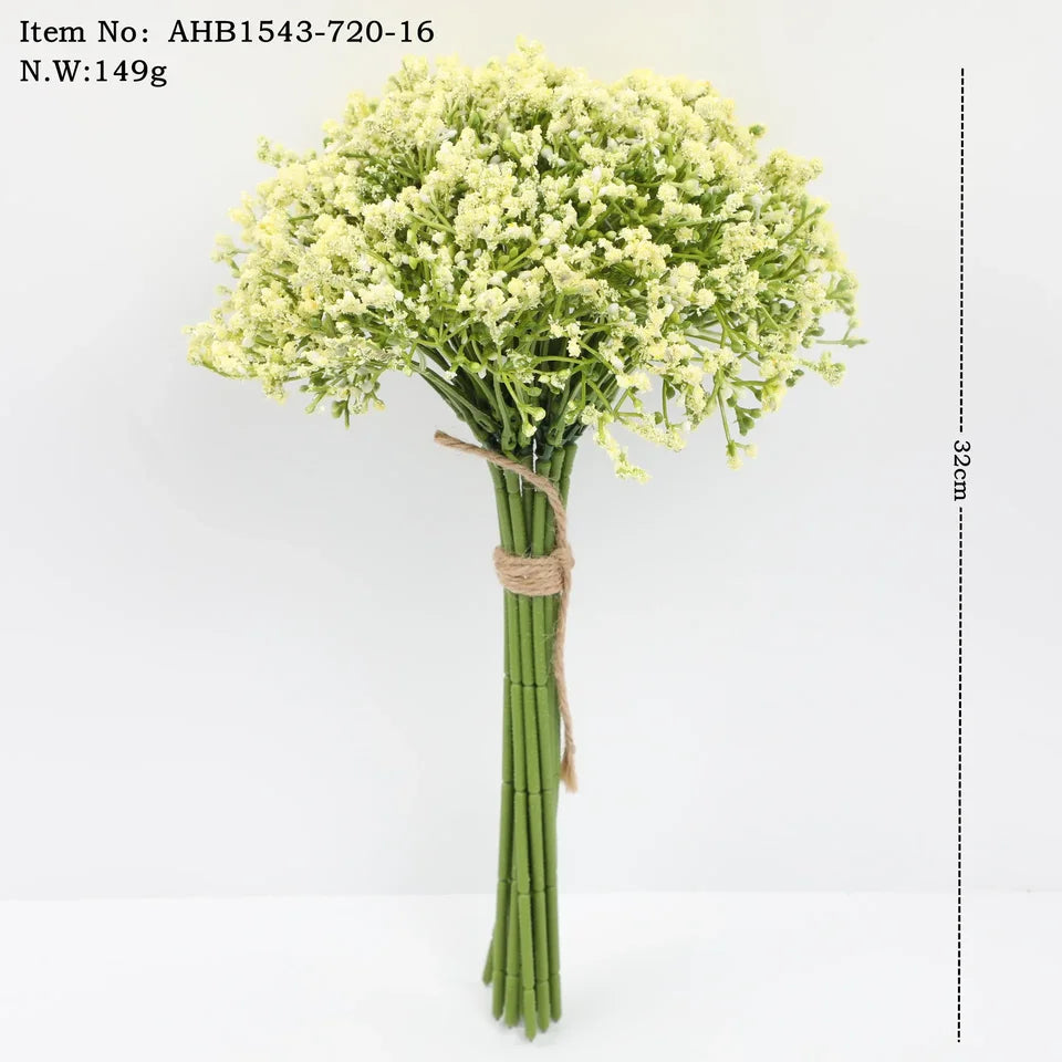 12PCS/set Artificial Gypsophila Flower Wedding Bride Holding Flowers Feeling Gypsophila Bunch Fake Flower Bouquet