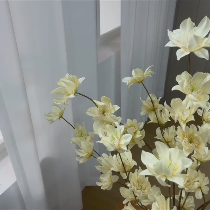 1/3Pcs Sakura Artificial Flowers Bouquet for Garden Party Wedding Marriage Decor Home Room Decor Fake Flowers Vase Ornaments